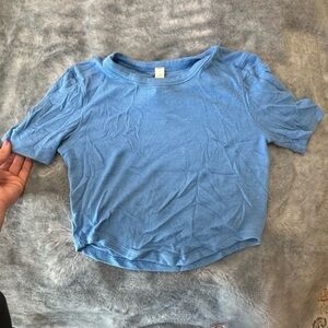 Blue Lululemon cropped tank